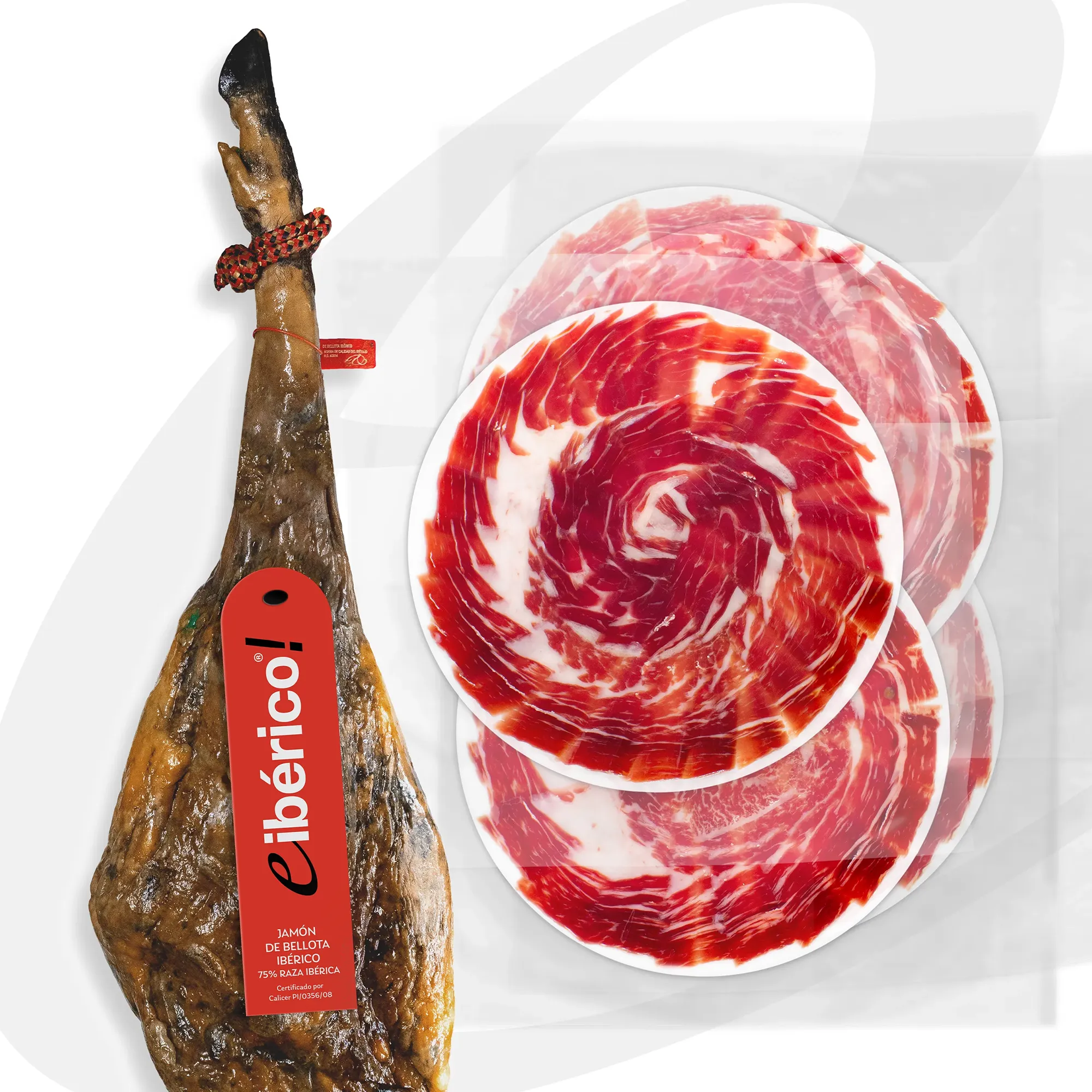 eIberico Jamon de Bellota Iberico 75 Raza Iberica Cortado a Cuchillo Entero