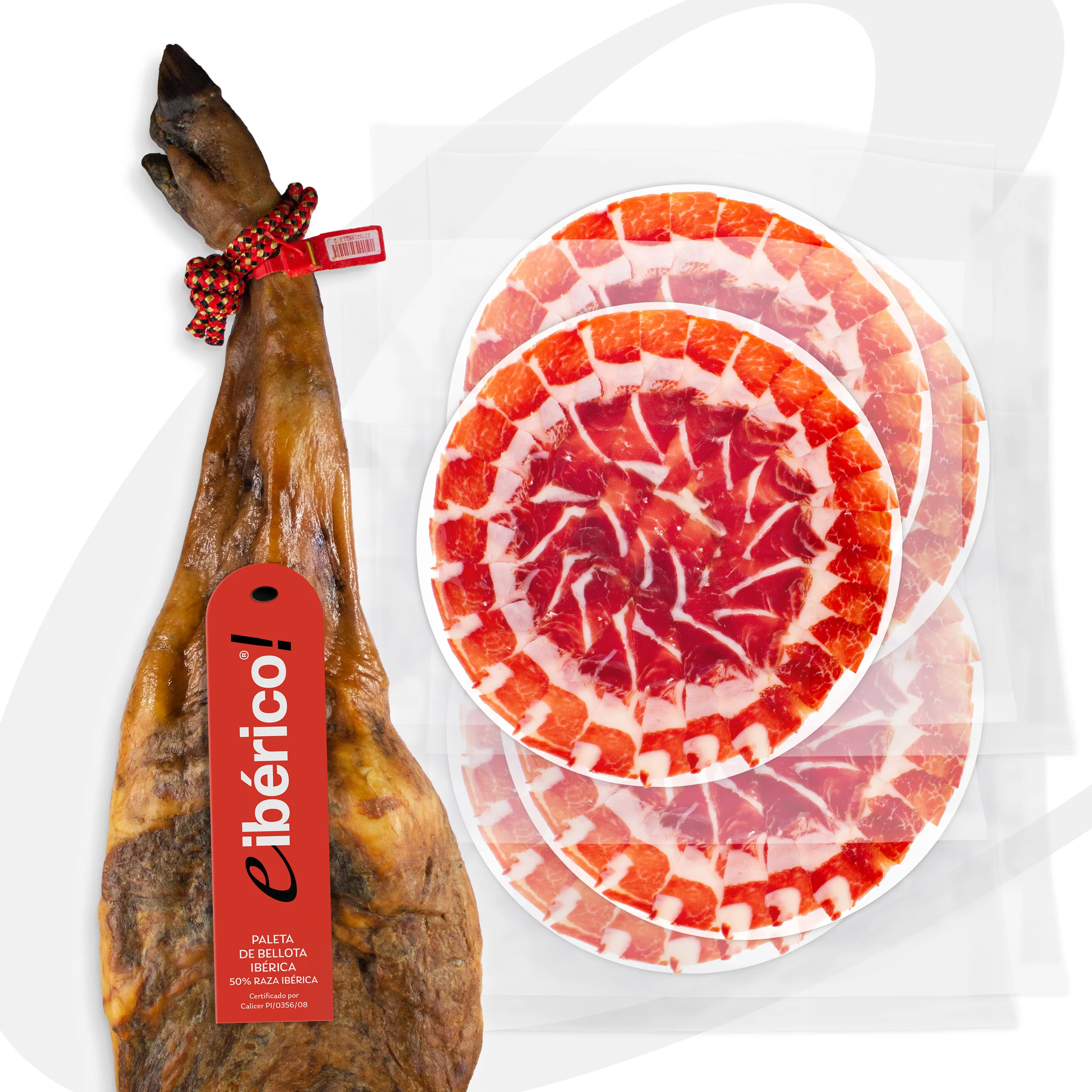 eibérico Paleta de Bellota Ibérica 50% Raza Ibérica Cortada a Cuchillo Entera