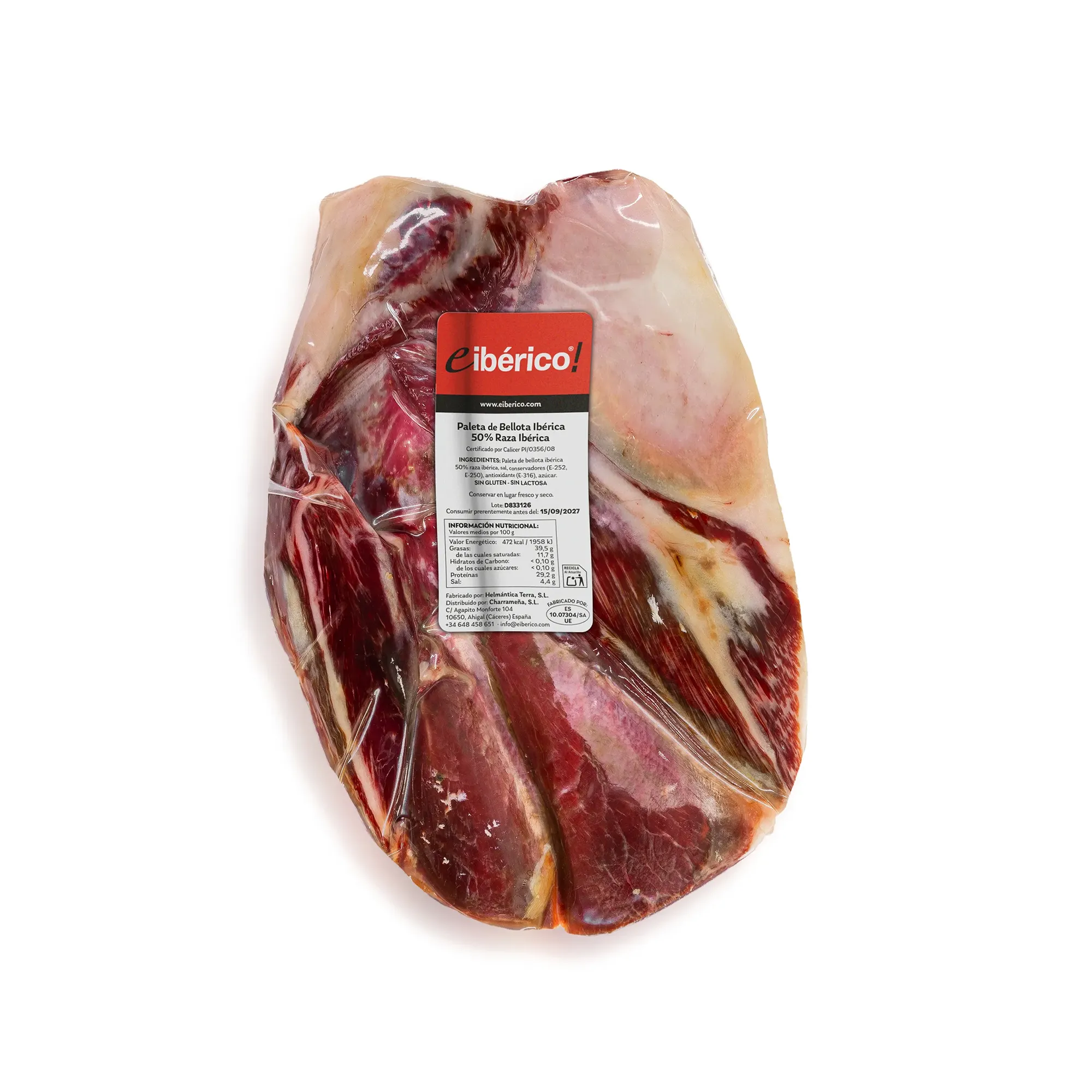 eIbérico Paleta de Bellota Ibérica 50% Raza Ibérica Deshuesada