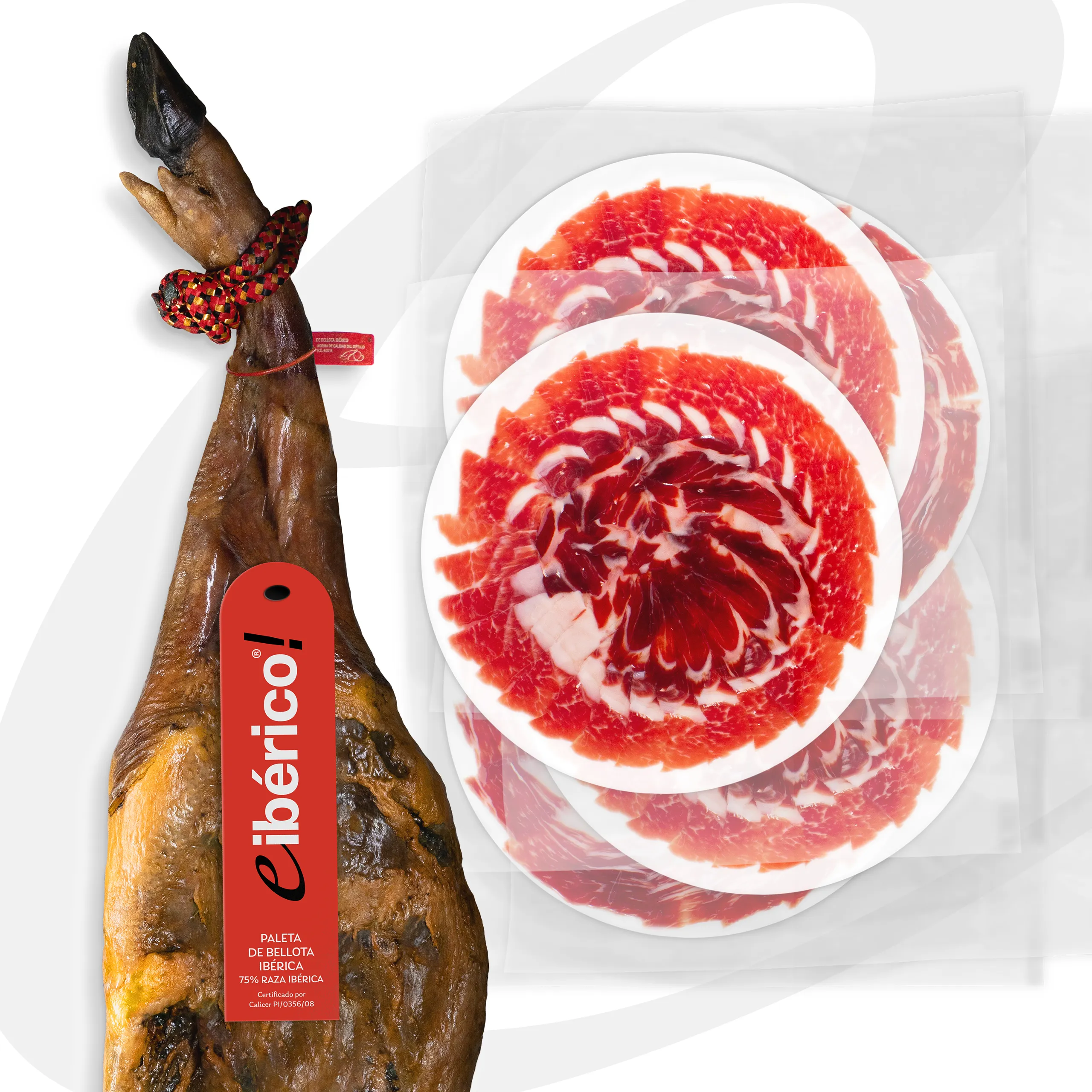 eibérico Paleta de Bellota Ibérica 75% Raza Ibérica Cortada a Cuchillo Entera