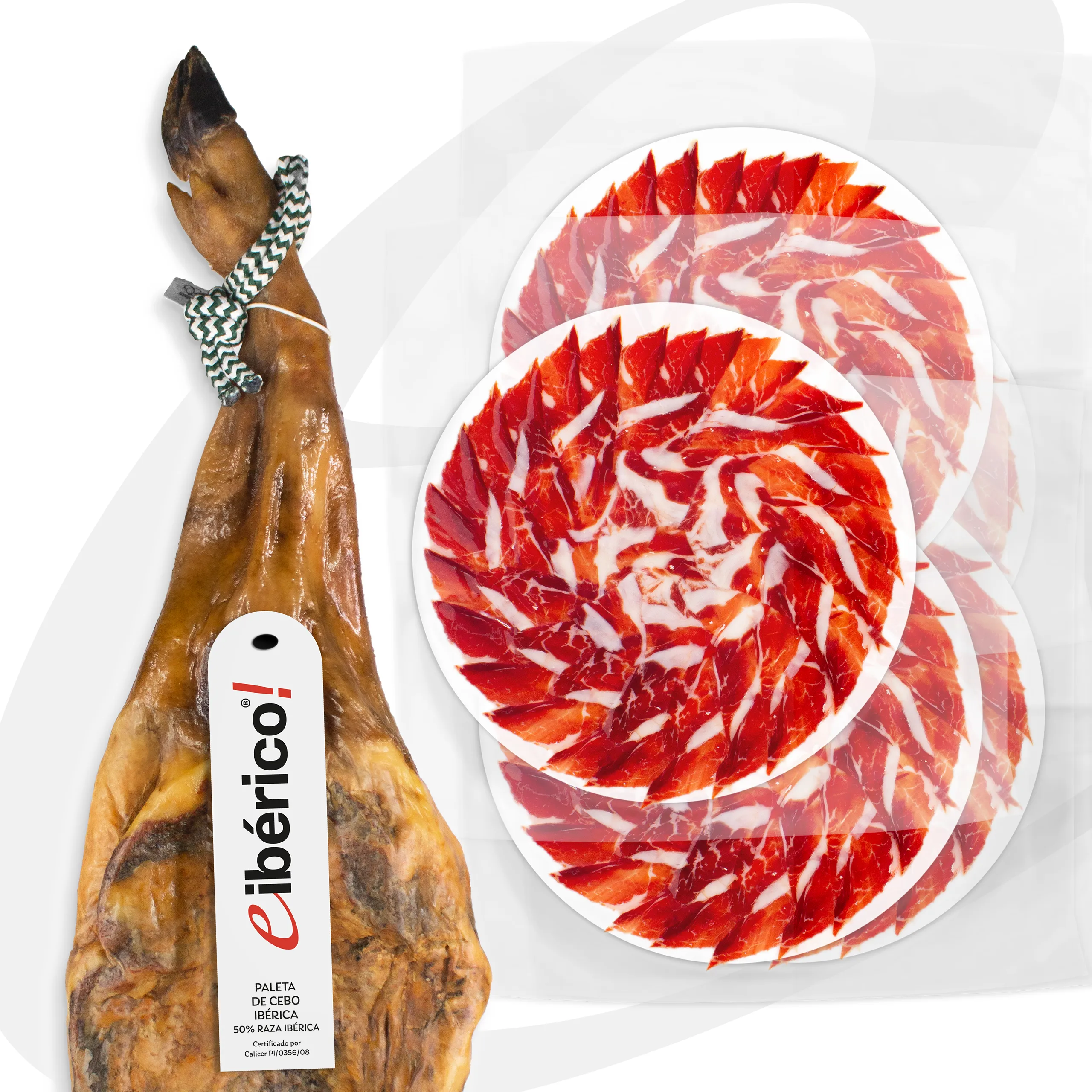 eIberico Paleta de Cebo Iberico 50 Raza Iberica Cortada a Cuchillo Entera