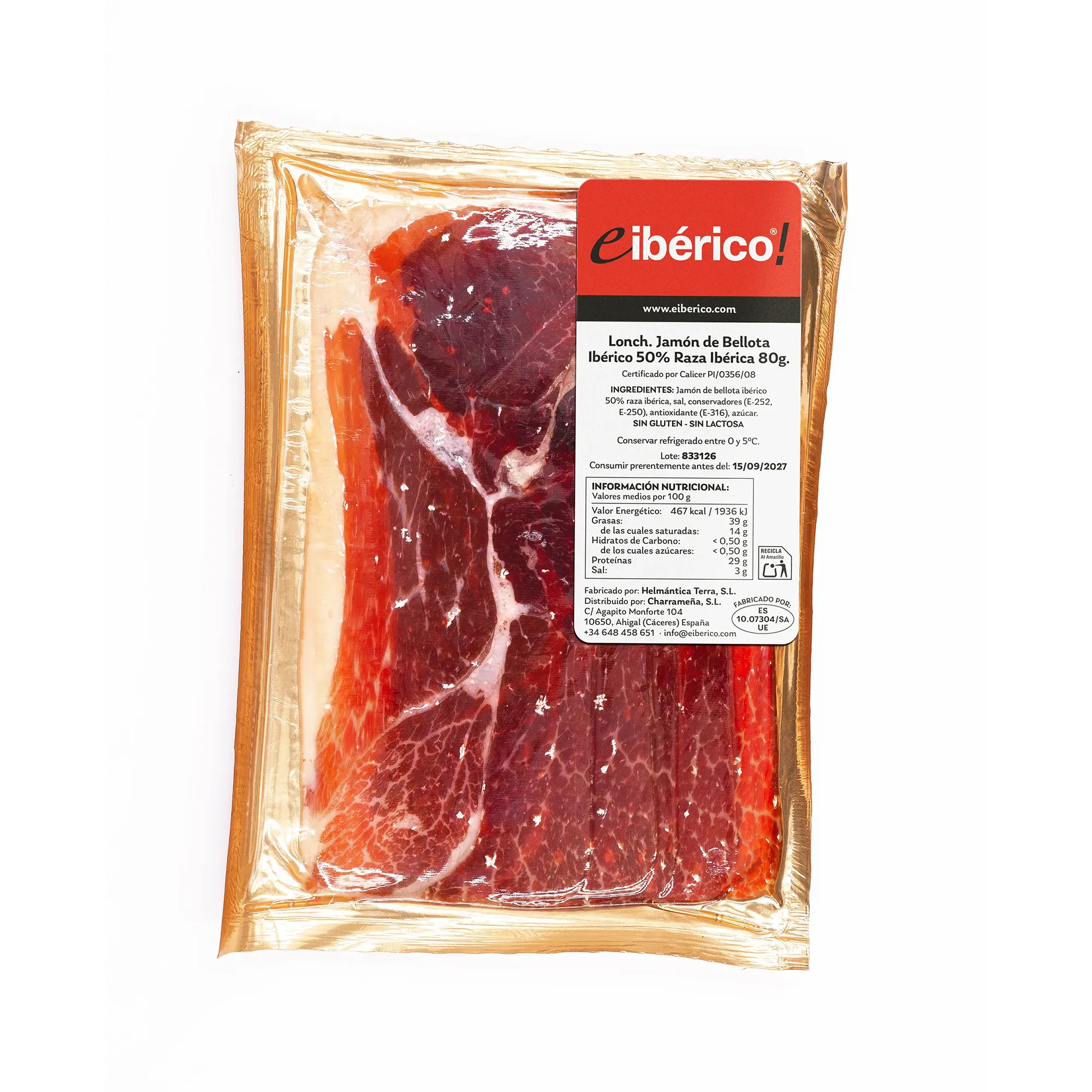 eiberico Loncheado Jamon de Bellota Iberico 80g 2