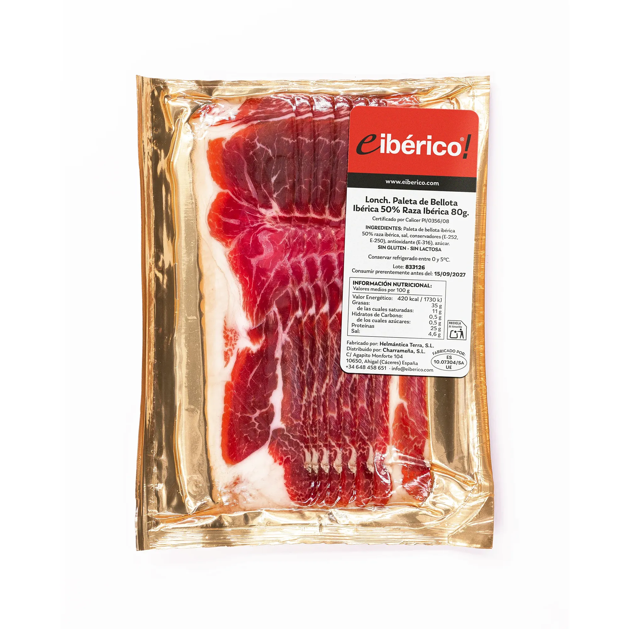 Paleta de Bolota Ibérica 50% Raça Ibérica Fatiada 80 g - Image 2