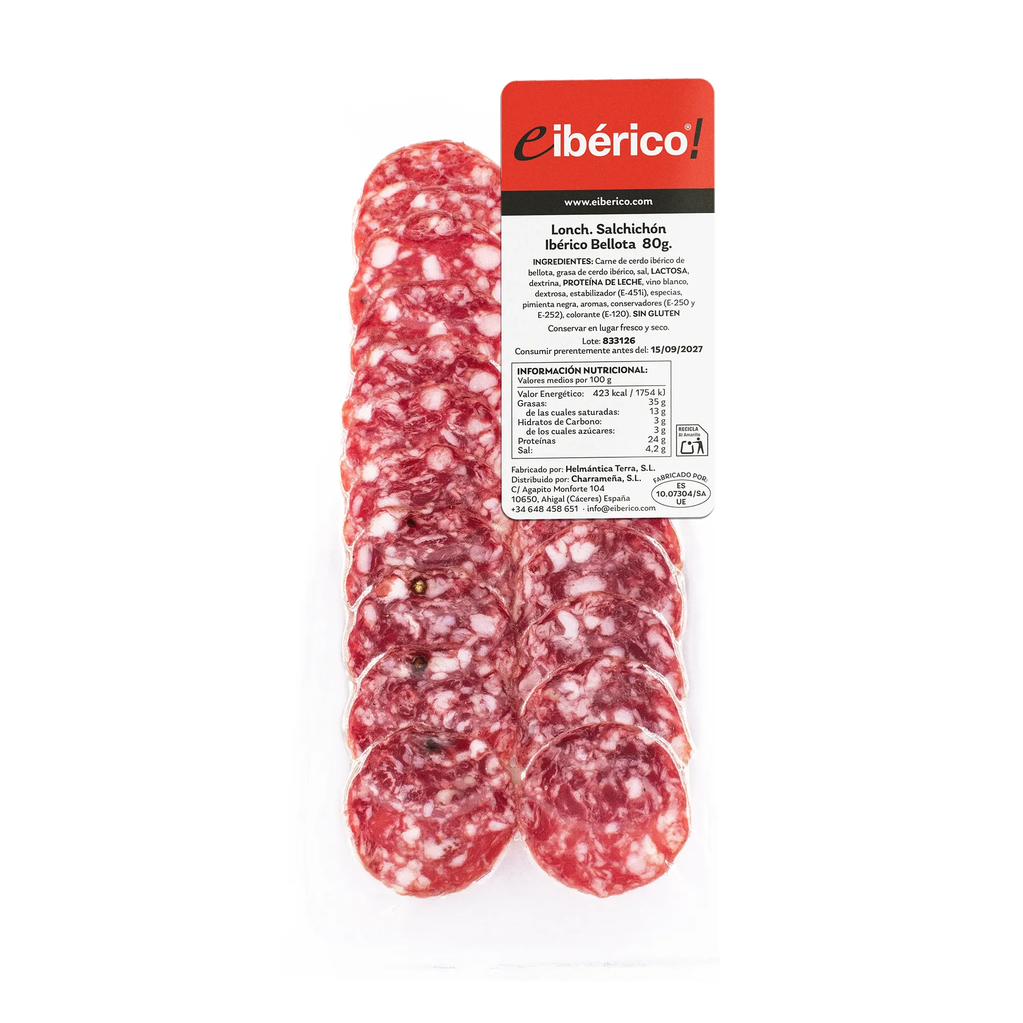 eibérico Loncheado Salchichón Ibérico de Bellota 80g 1