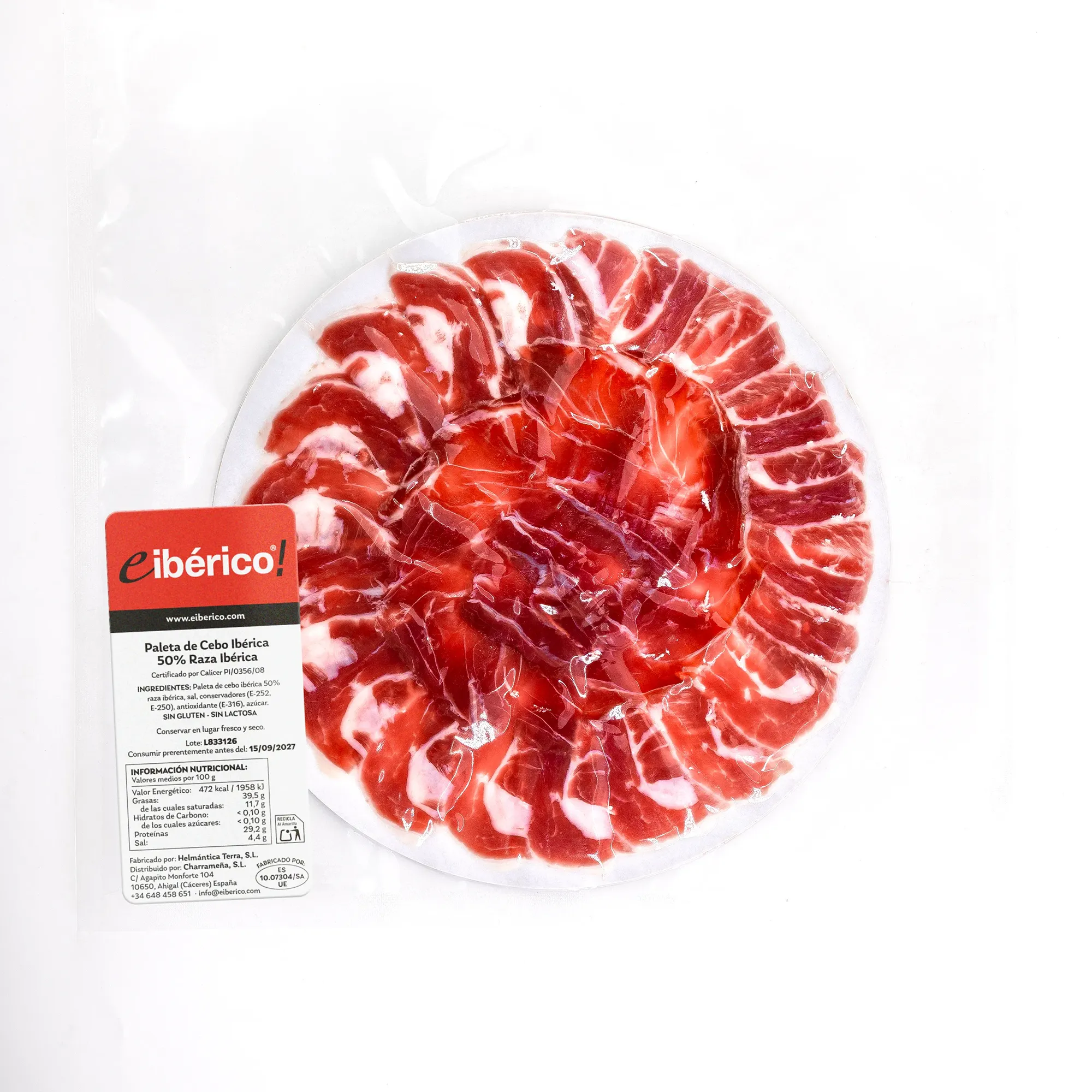 eiberico Paleta de Cebo Iberica 50 Raza Iberica Plato 80g 2