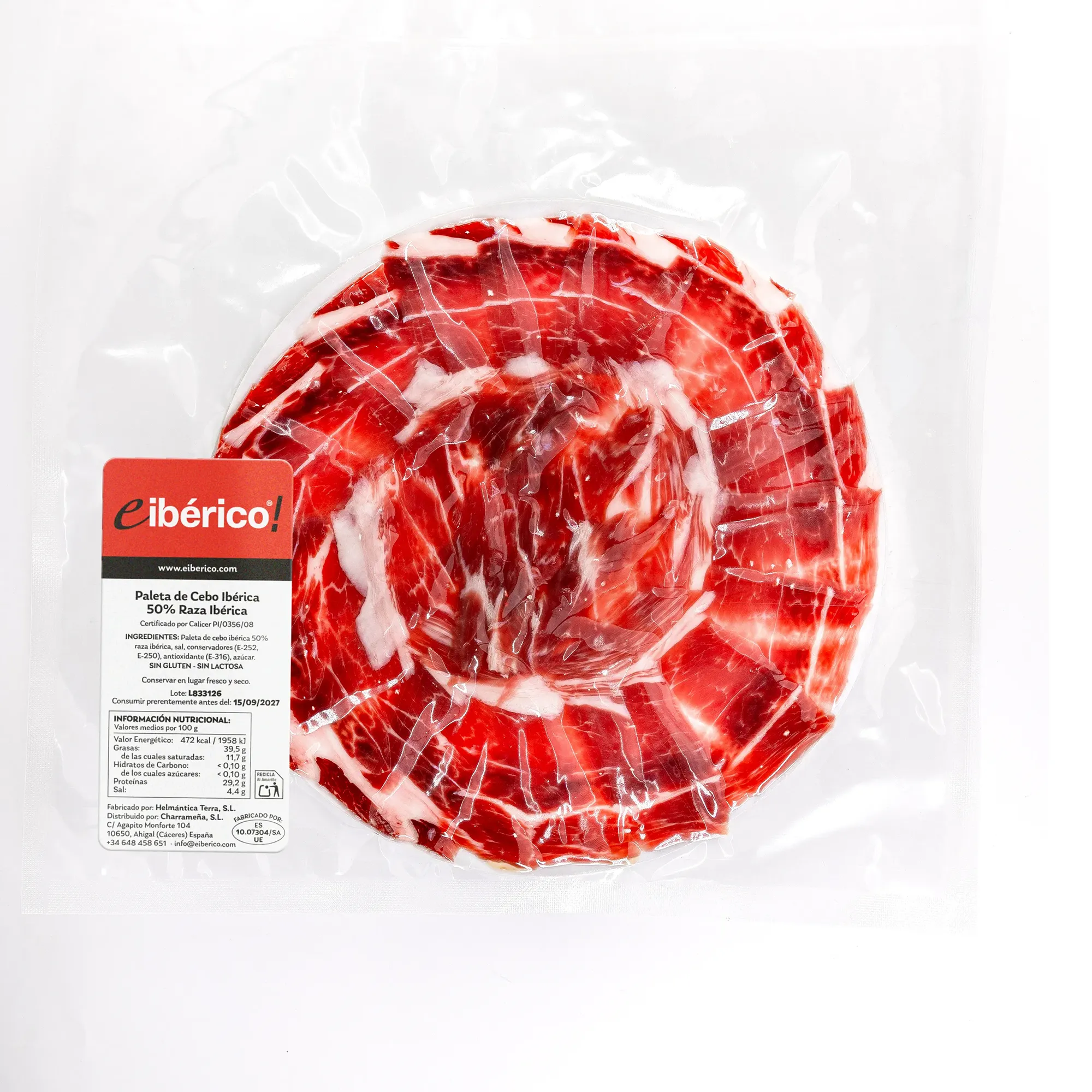 eiberico Paleta de Cebo Iberica 50 Raza Iberica Plato 80g