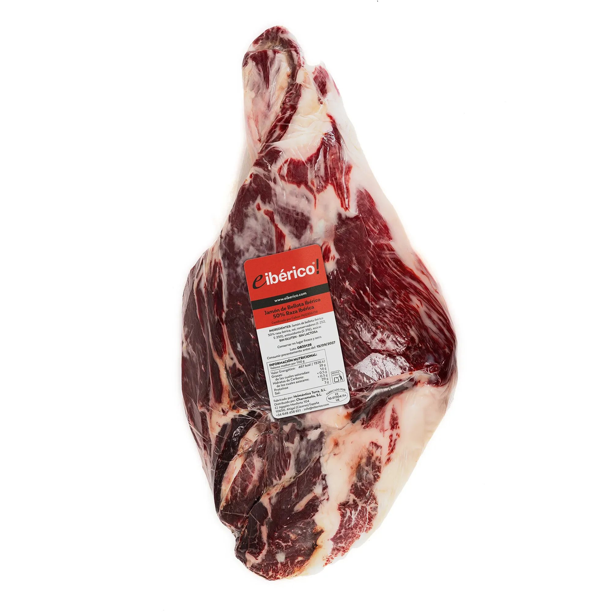 eibérico Jamón de Bellota Ibérico 50% Raza Ibérica Deshuesado